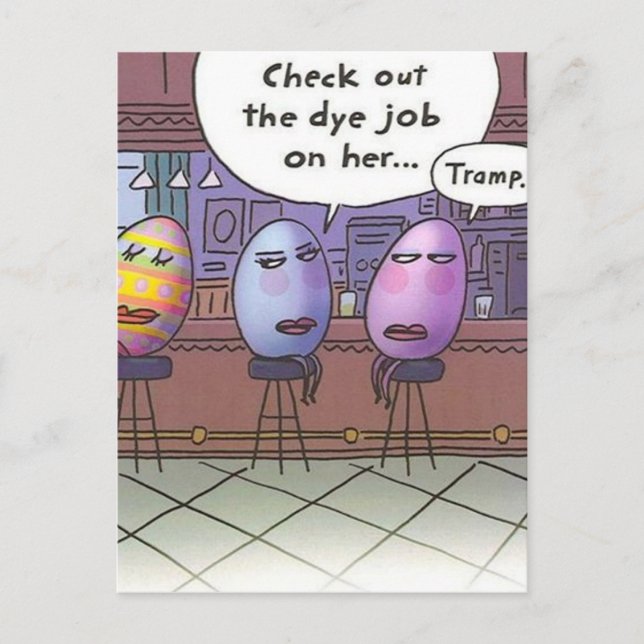Easter Dye Job Holiday Postcard (Front)