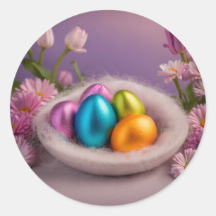 "Easter Egg" – A Symbol of Renewal and Joy 🐣🌸 Classic Round Sticker