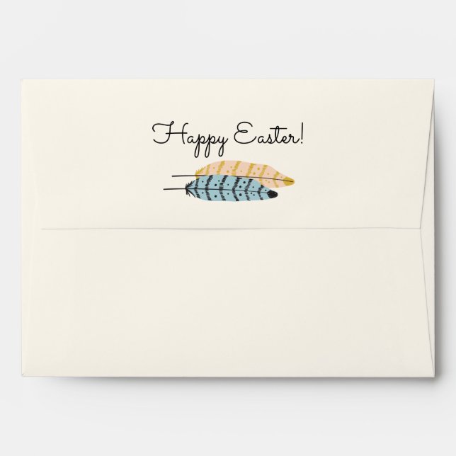 Easter Egg and Spring Flowers Easter  Envelope (Back (Top Flap))
