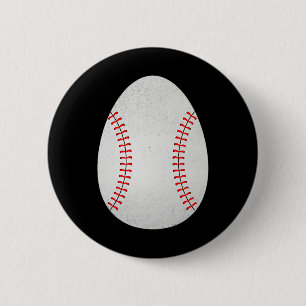 Easter Egg Baseball Easter Kids Boys  6 Cm Round Badge