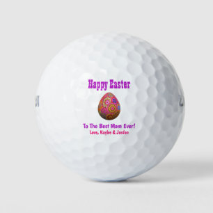 Easter Egg Best Mum Ever Cute Pink Purple Golf Balls