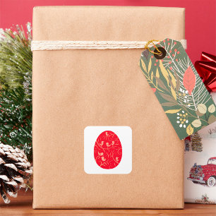 Easter Egg Birds Square Sticker