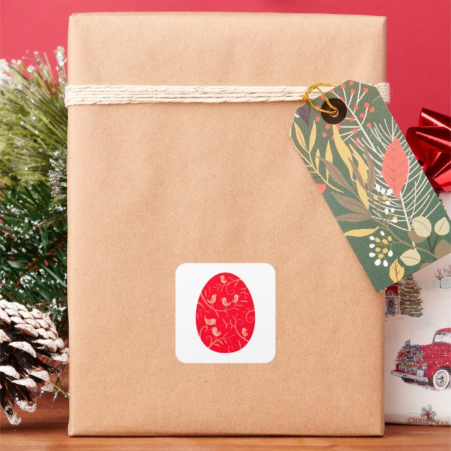 Easter Egg Birds Square Sticker (Creator Uploaded)