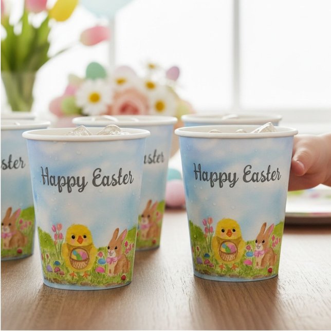  Easter Egg Brunch Chick Easter Bunny Party Paper Cups (Creator Uploaded)