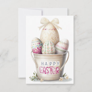 Easter Egg Bucket Thank You Card