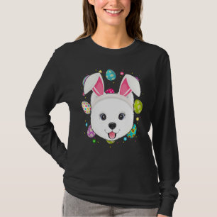 Easter Egg  Bunny Ear Samoyed Dog Face Easter Sund T-Shirt
