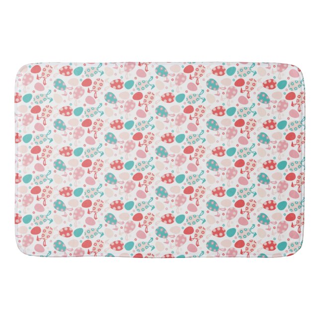 Easter Egg Bunny Ears Pattern Bath Mat (Front)
