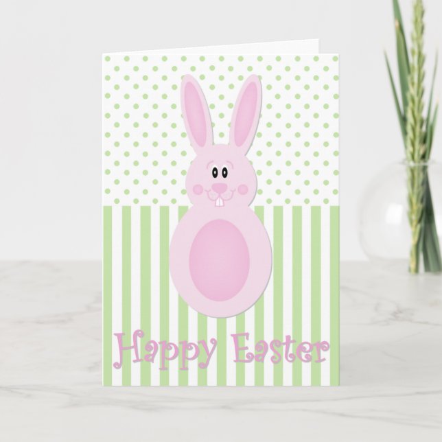 Easter Egg Bunny Happy Easter Card (Front)