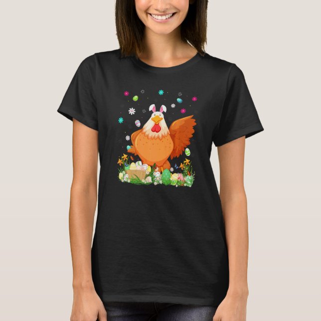Easter Egg  Chicken Bird Easter Sunday T-Shirt (Front)