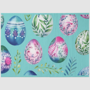 Easter Egg Collage in Bright Colours Tissue Paper