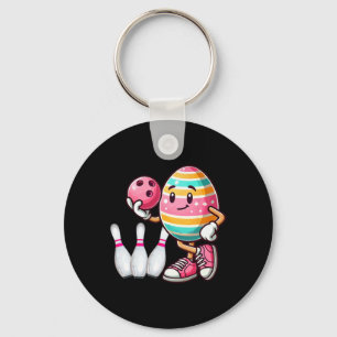 Easter Egg Colourful Costume Bowling Player Team L Key Ring