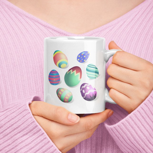Easter Egg Colourful Decorative Easter Egg Cute Fu Coffee Mug (Creator Uploaded)