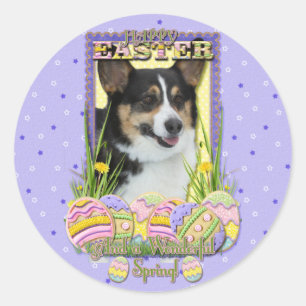 Easter Egg Cookies - Corgi Classic Round Sticker