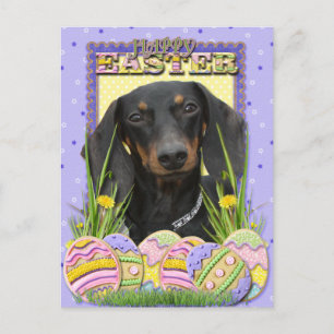Easter Egg Cookies - Dachshund Holiday Postcard