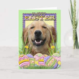 Easter Egg Cookies - Golden Retriever Holiday Card