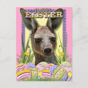Easter Egg Cookies - Kangaroo Holiday Postcard