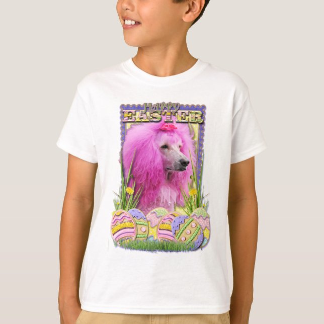 Easter Egg Cookies - Poodle - Pink T-Shirt (Front)
