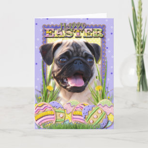 Easter Egg Cookies - Pug Holiday Card