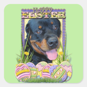 Easter Egg Cookies - Rottweiler - Harley Square Sticker