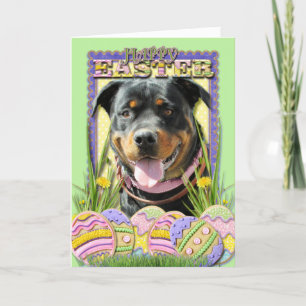 Easter Egg Cookies - Rottweiler Holiday Card