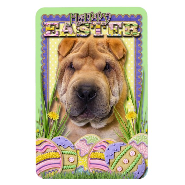 Easter Egg Cookies - Shar Pei Magnet (Vertical)