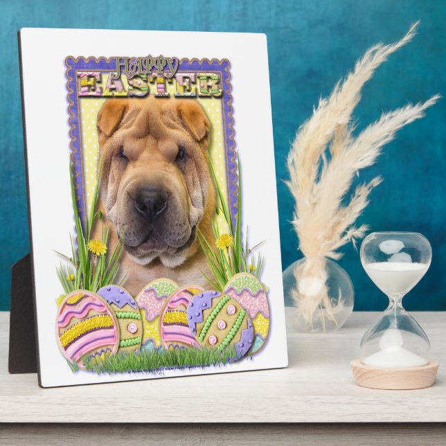 Easter Egg Cookies - Shar Pei Plaque (Side)