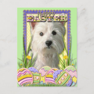 Easter Egg Cookies - West Highland Terrier Holiday Postcard