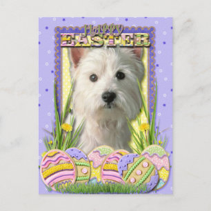 Easter Egg Cookies - West Highland Terrier Holiday Postcard
