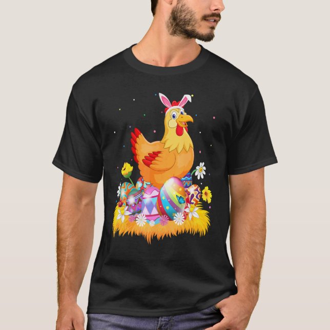 Easter Egg  Cute Chicken Bird Easter Sunday T-Shirt (Front)