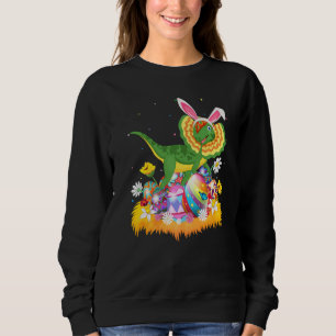 Easter Egg Cute Dilophosaurus Dinosaur Easter Sun Sweatshirt