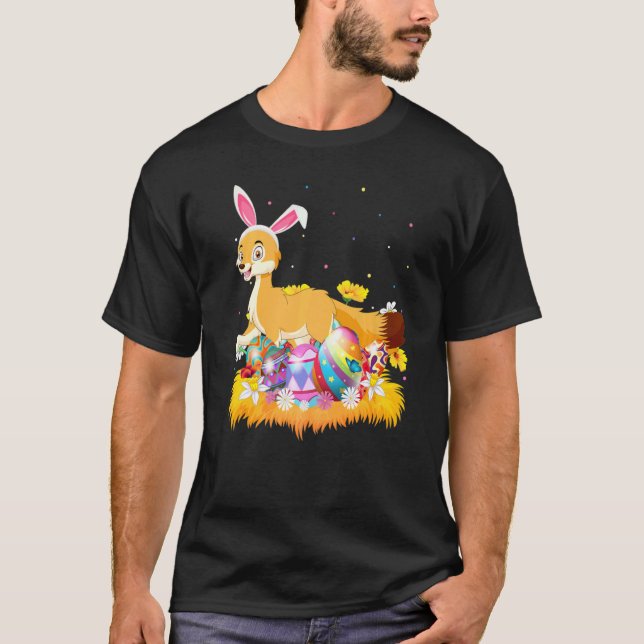 Easter Egg Cute Fennec Fox Easter Sunday T-Shirt (Front)