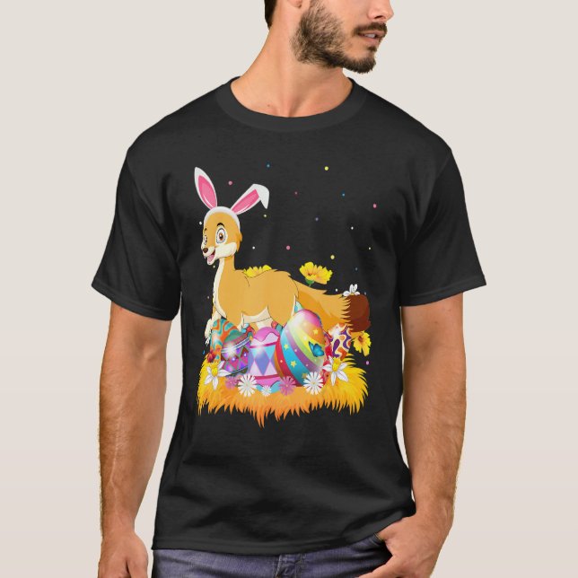 Easter Egg   Cute Fennec Fox Easter Sunday T-Shirt (Front)