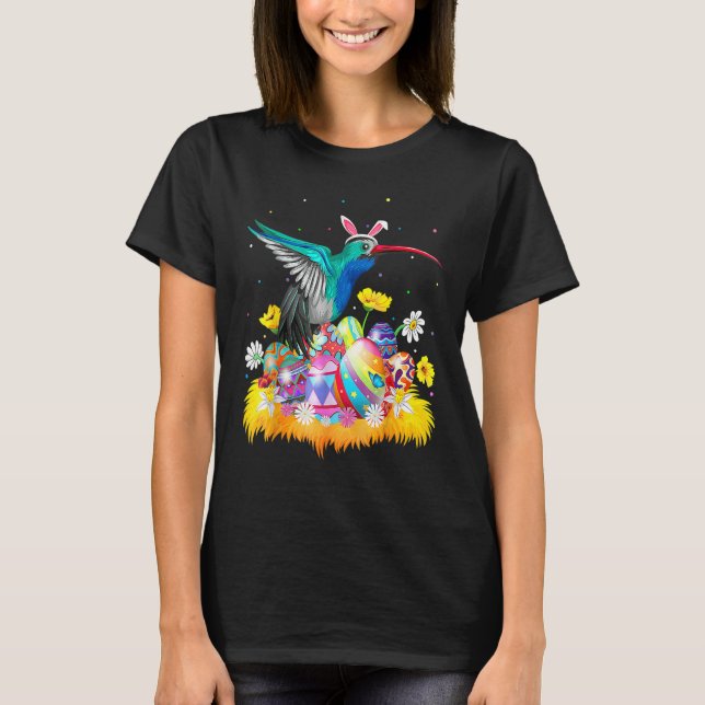 Easter Egg Cute Hummingbird T-Shirt (Front)