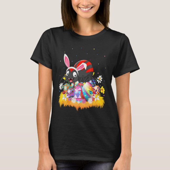 Easter Egg Cute Spider Easter Sunday T-Shirt (Front)