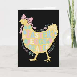 Easter Egg Dealer Loral Chicken Hen Coquette Bow P Card
