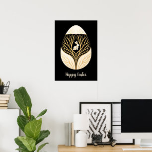Easter egg decorative poster