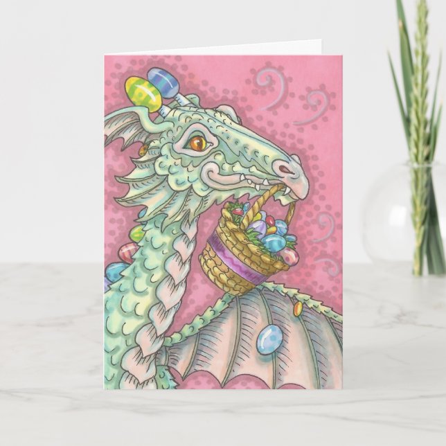 EASTER EGG DRAGON Fantasy Spring CARD Verse (Front)