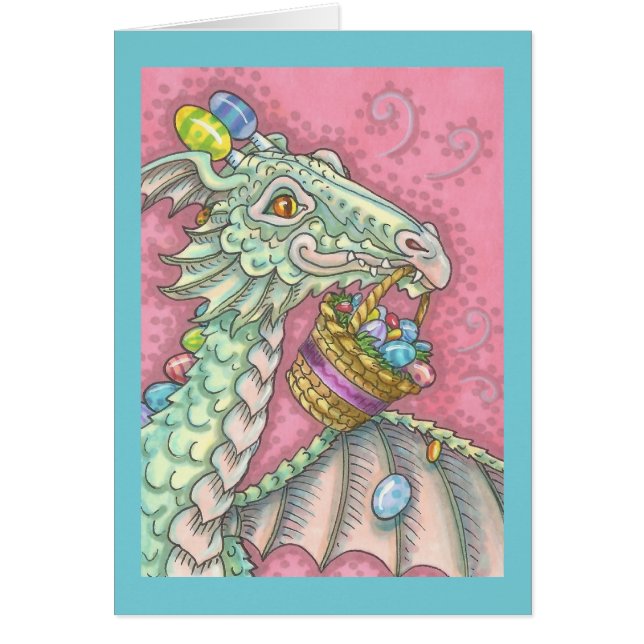 EASTER EGG DRAGON Fantasy Spring NOTE CARD Blank (Front)