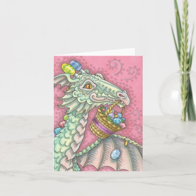 EASTER EGG DRAGON Fantasy Spring NOTE CARD Blank (Front)