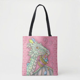 EASTER EGG DRAGON SPRING TOTE BAG Medium Pink