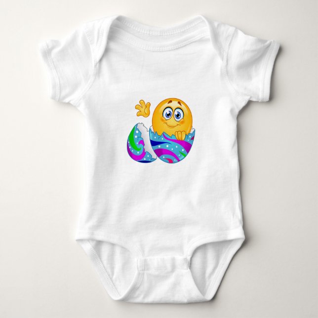 Easter egg Emoji Baby Bodysuit (Front)