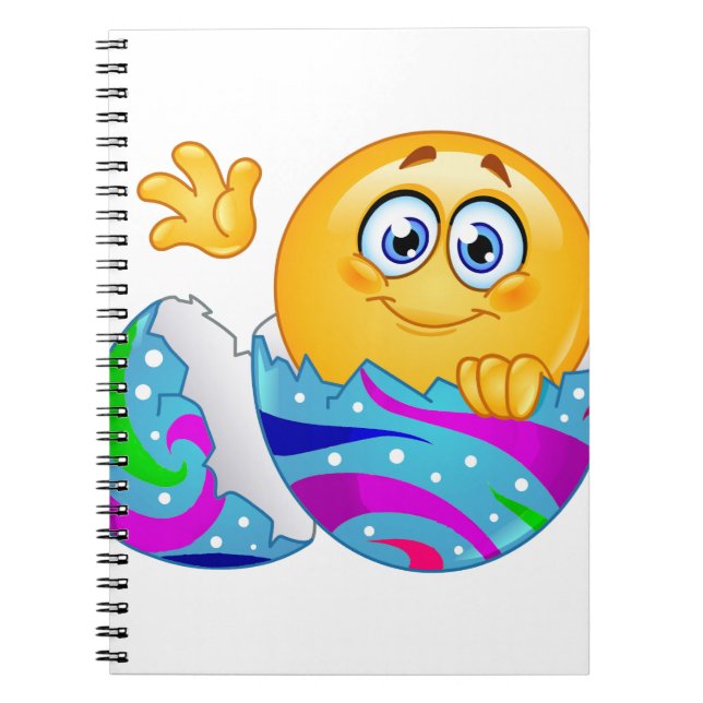 Easter egg Emoji Spiral Notebook (Front)