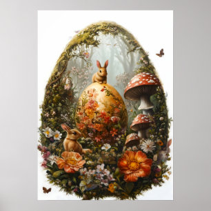 Easter Egg Forest Wall art