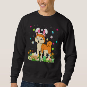 Easter Egg Funny Akita Inu Dog Easter Sunday Sweatshirt