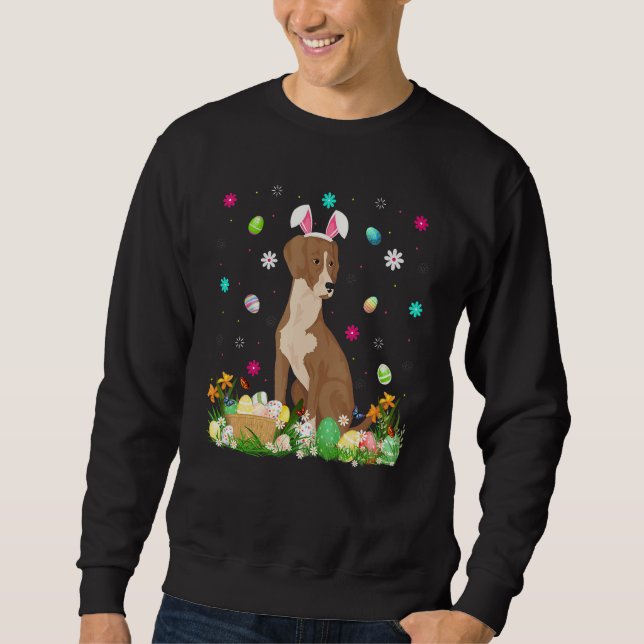 Easter Egg   Funny Bloodhound Dog Easter Sunday Sweatshirt (Front)