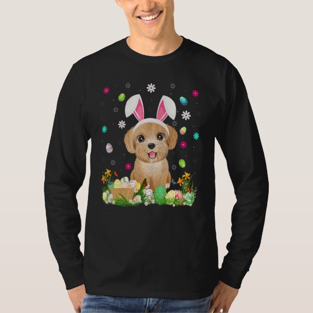 Easter Egg  Funny Poodle Dog Easter Sunday T-Shirt (Front)
