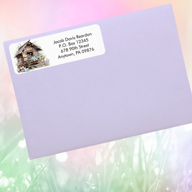 Easter Egg House Return Address Label (Creator Uploaded)