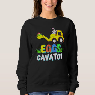 Easter Egg Hun For Kids  Excavator Toddler Boys 1 Sweatshirt