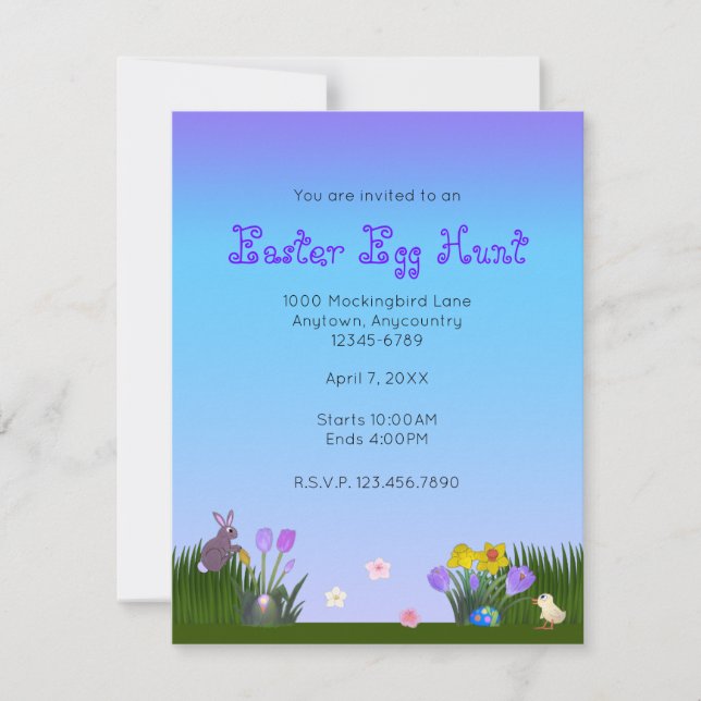 Easter Egg Hunt 4.25" by 5.5" Save The Date (Front)
