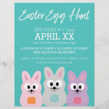 Easter Egg Hunt Advertisement - Cute Bunny Rabbits